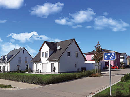 Siedlung mit Häusern Siedlung mit Häusern